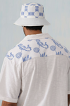 Krab Shack Bucket Hat (Unisex) - Cotton Linen (Deep Sea - Blue)