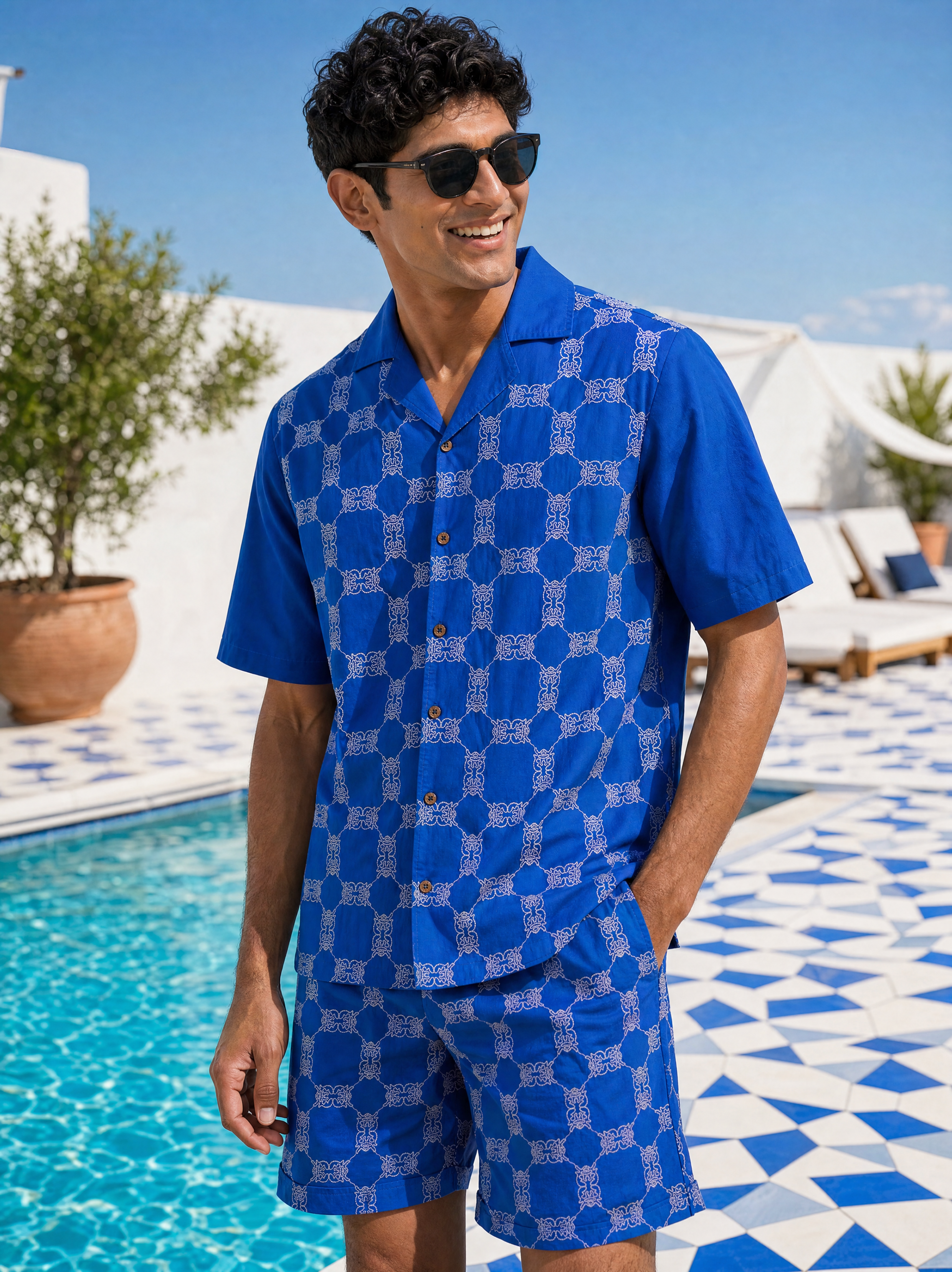 Knotty Krabs (Cotton) Co-ord Set - Deep Sea (Blue)