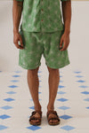 Solar Bloom Cotton Shorts