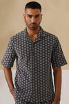 Midnight Bloom Cotton Shirt