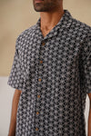 Midnight Bloom Cotton Shirt