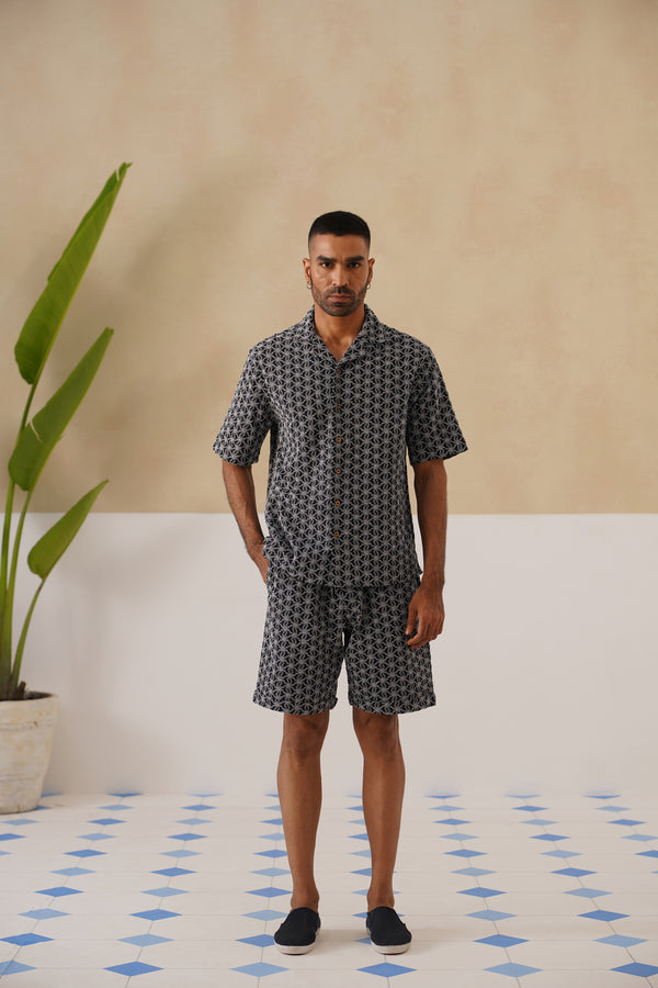 Midnight Bloom Cotton Co-ord Set