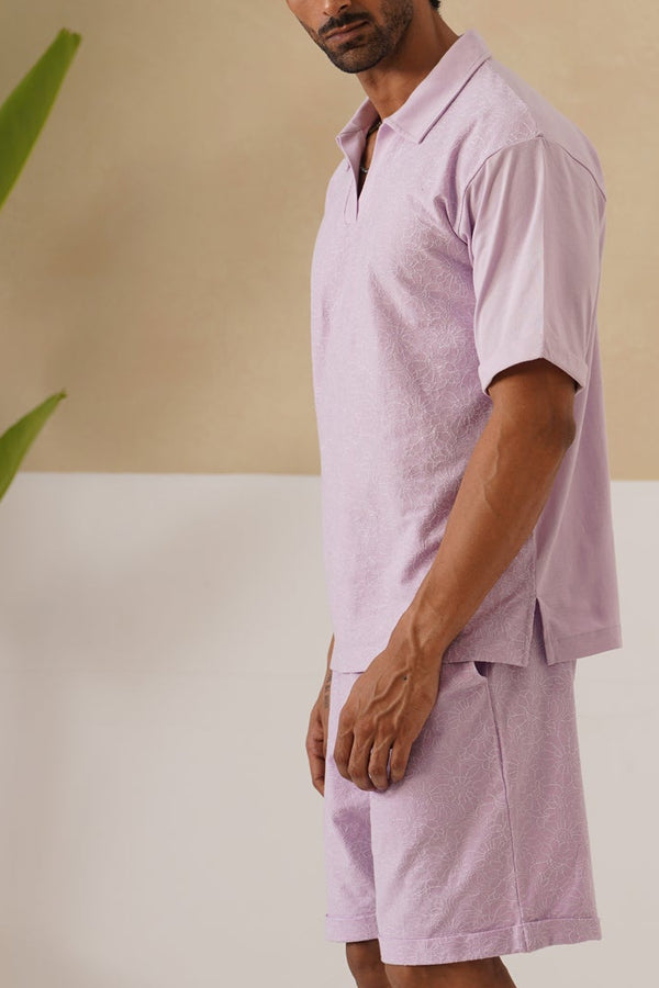 Shady Blooms Cotton Knit Co-ord Set (Dark Green)