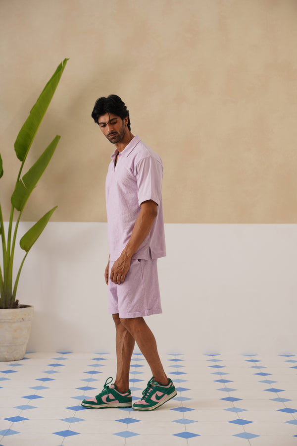 Shady Blooms Cotton Knit Shorts