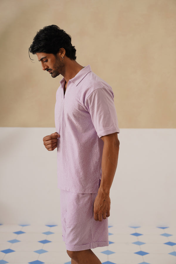 Shady Blooms Cotton Knit Co-ord Set