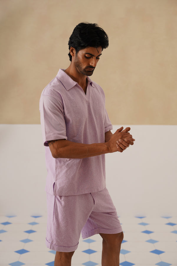 Shady Blooms Cotton Knit T-Shirt