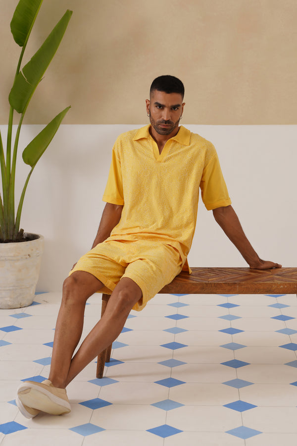 Shady Blooms Cotton Knit Co-ord Set