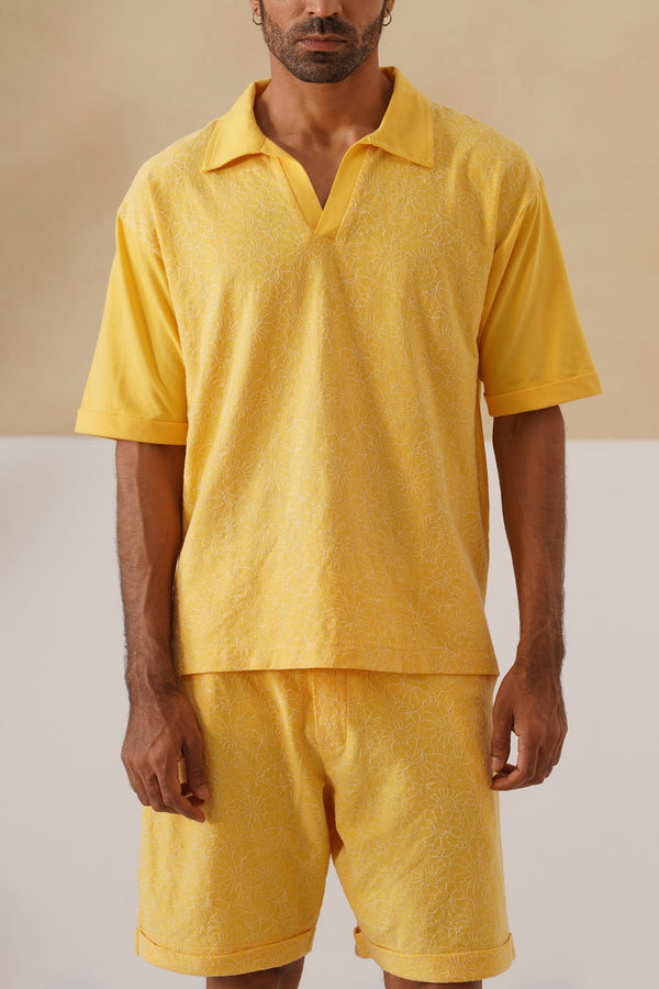 Shady Blooms Cotton Knit Co-ord Set (Dark Green)