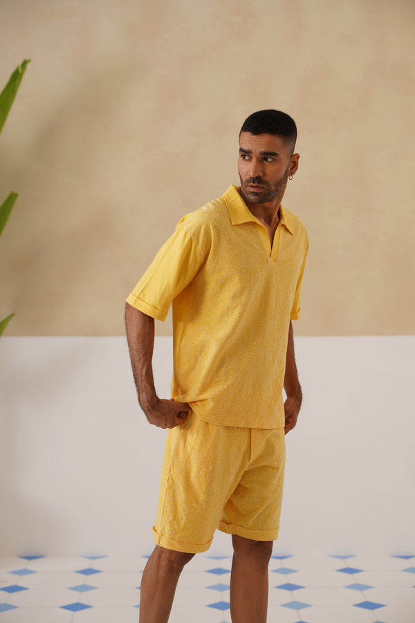 Shady Blooms Cotton Knit Co-ord Set