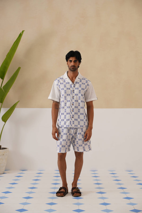 Knotty Krabs (Linen) Shirt - Salt (White)