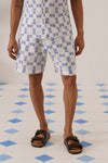 Knotty Krabs (Linen) Shorts - Salt (White)