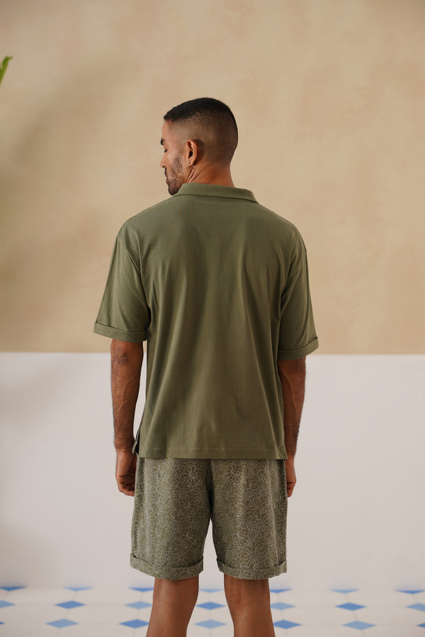 Shady Blooms Cotton Knit Co-ord Set