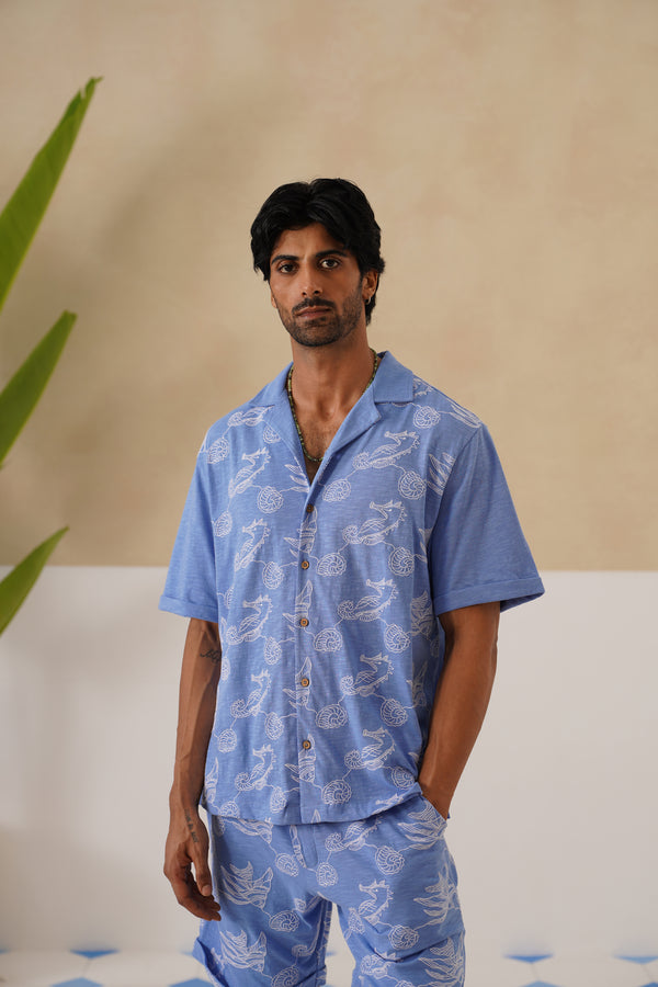 Tidal Tales Cotton Slub Knit Shirt