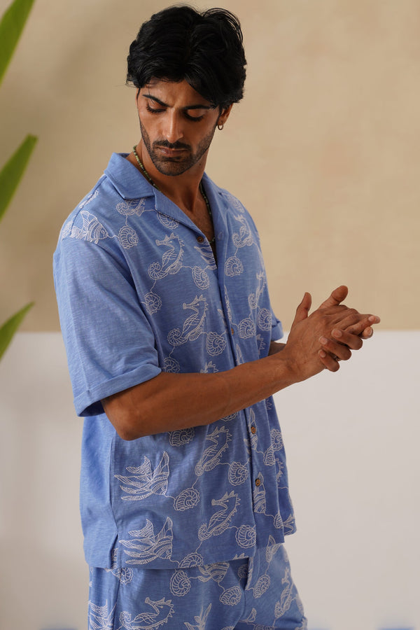 Tidal Tales Cotton Slub Knit Shirt