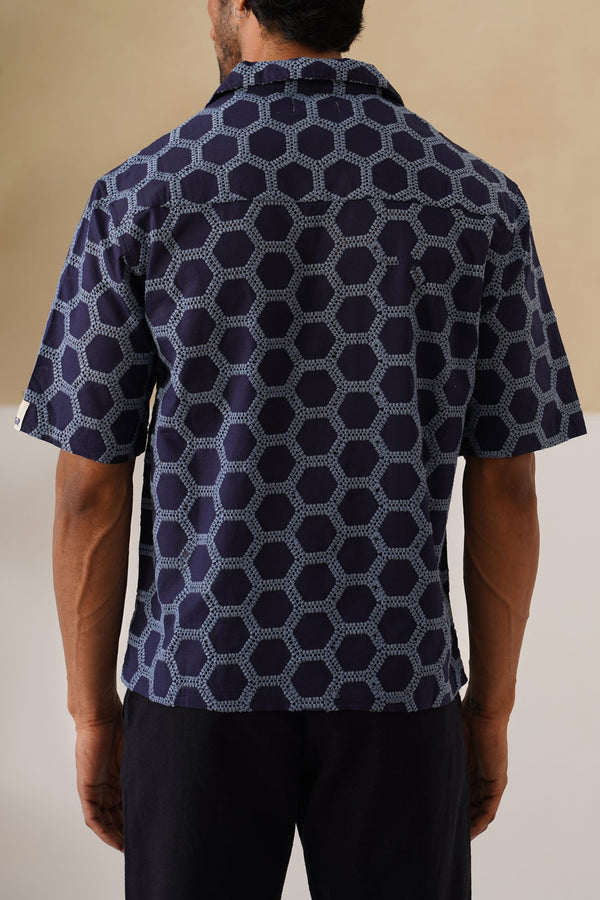 Hive Series Cotton Shirt (Midnight Hive)