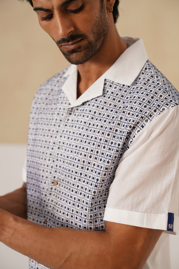 Solar Grid Cotton Shirt