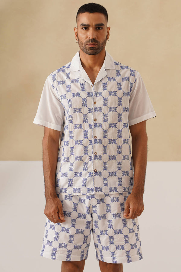 Knotty Krabs (Cotton) Co-ord Set - Salt (White)