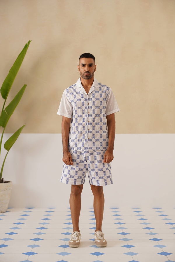 Knotty Krabs (Cotton) Co-ord Set - Salt (White)