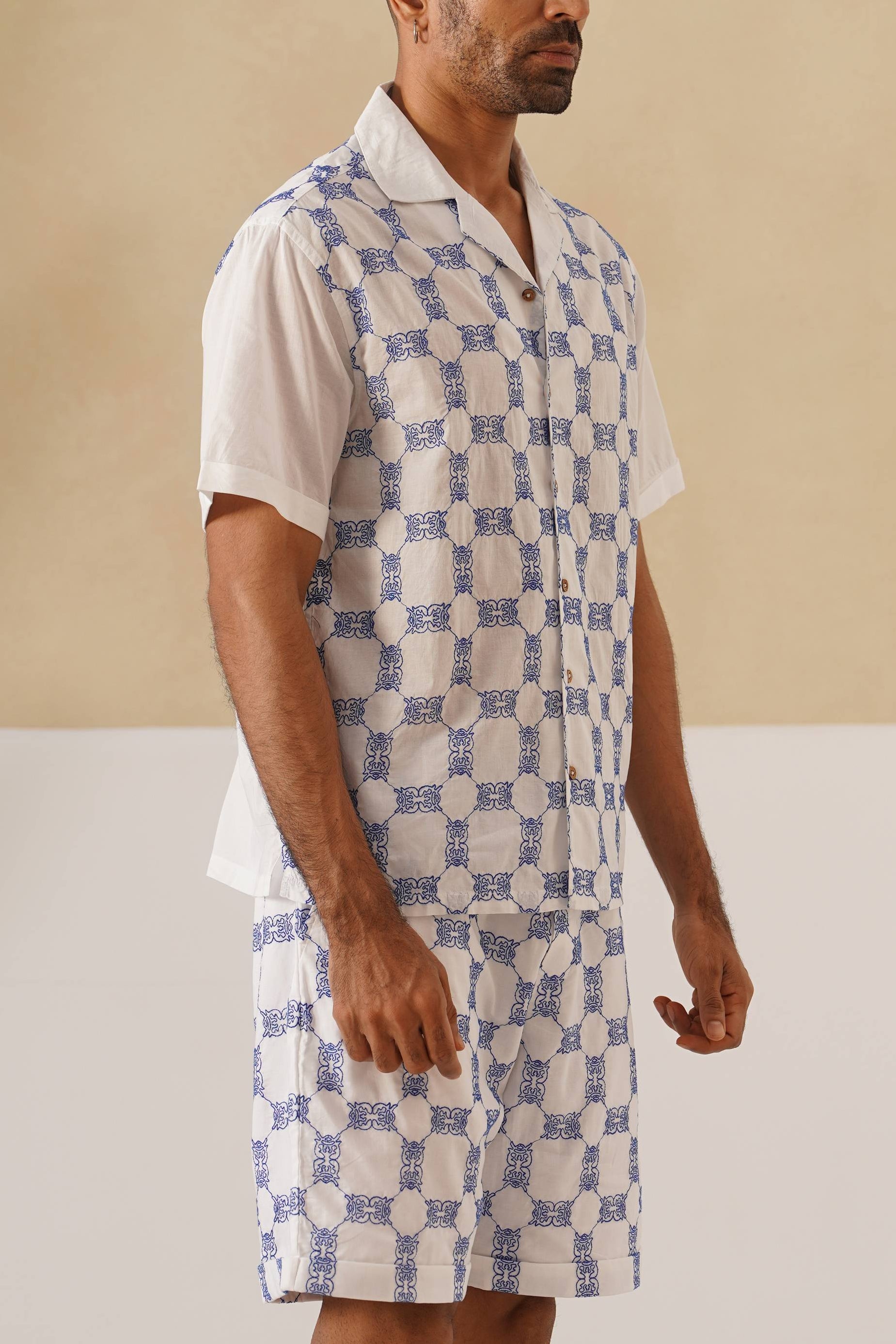 Knotty Krabs (Cotton) Co-ord Set - Salt (White)