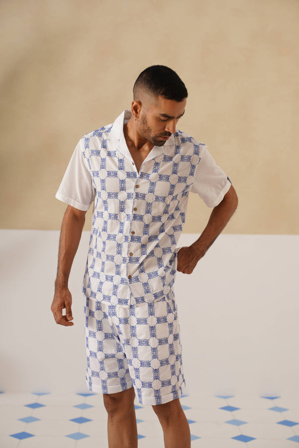 Knotty Krabs (Cotton) Co-ord Set - Salt (White)