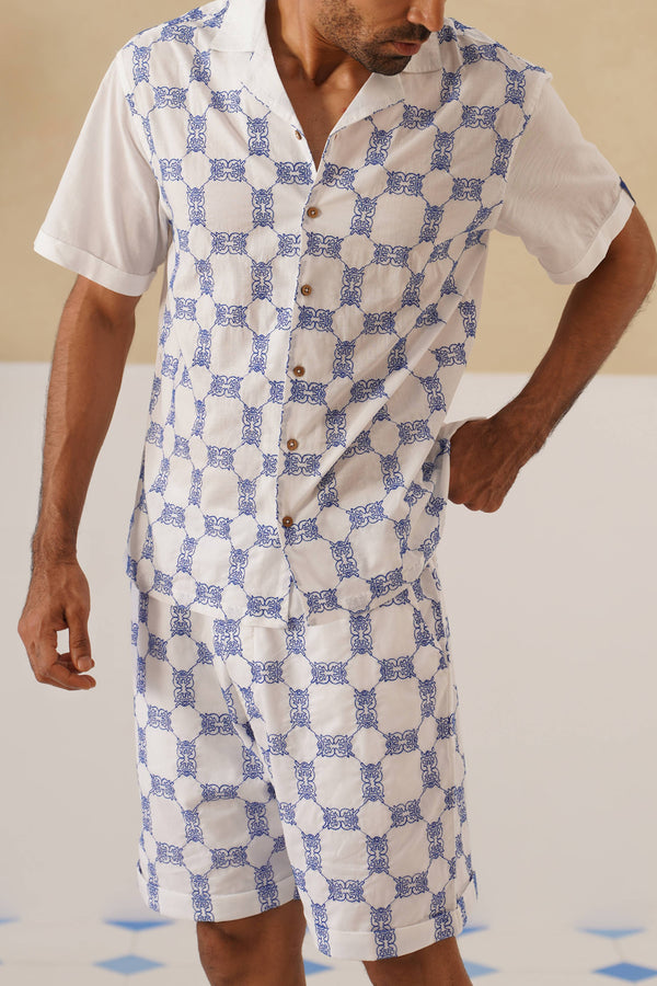 Knotty Krabs (Cotton) Co-ord Set - Salt (White)