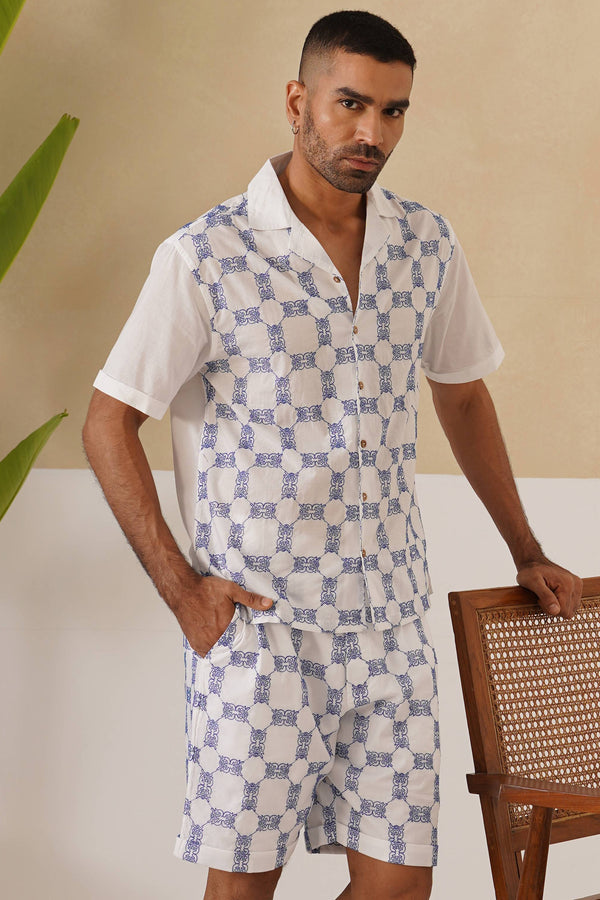 Knotty Krabs (Cotton) Co-ord Set - Salt (White)