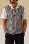 Monochrome Bloom Cotton Shirt