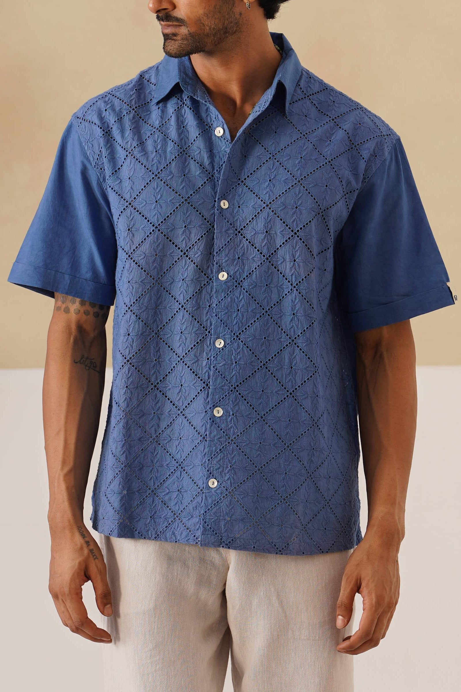 Diamond Daze 100 % Cotton Shirt (Chestnut Brown)