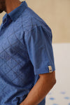 Diamond Daze 100 % Cotton Shirt (Ocean Blue)