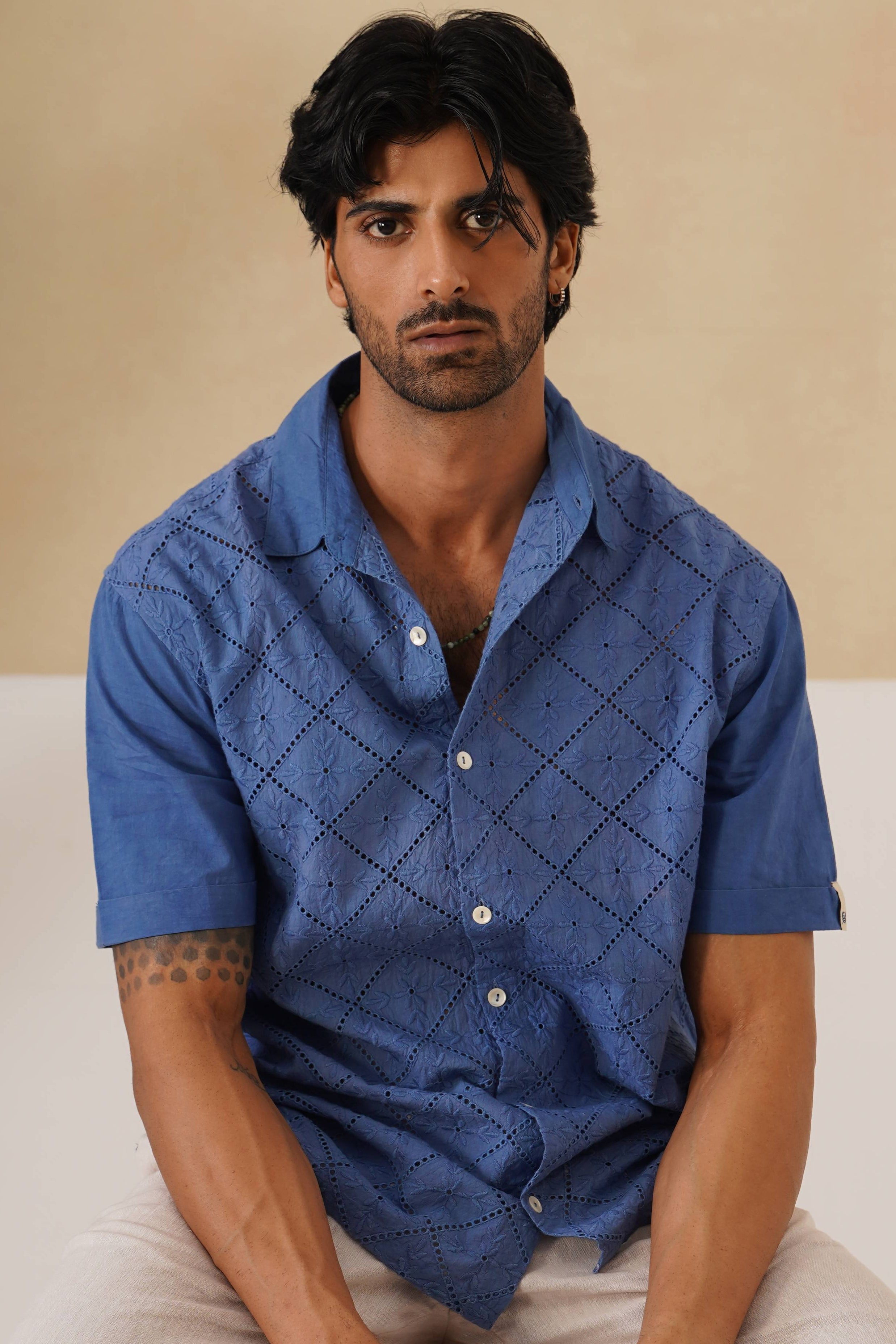 Diamond Daze 100 % Cotton Shirt (Chestnut Brown)
