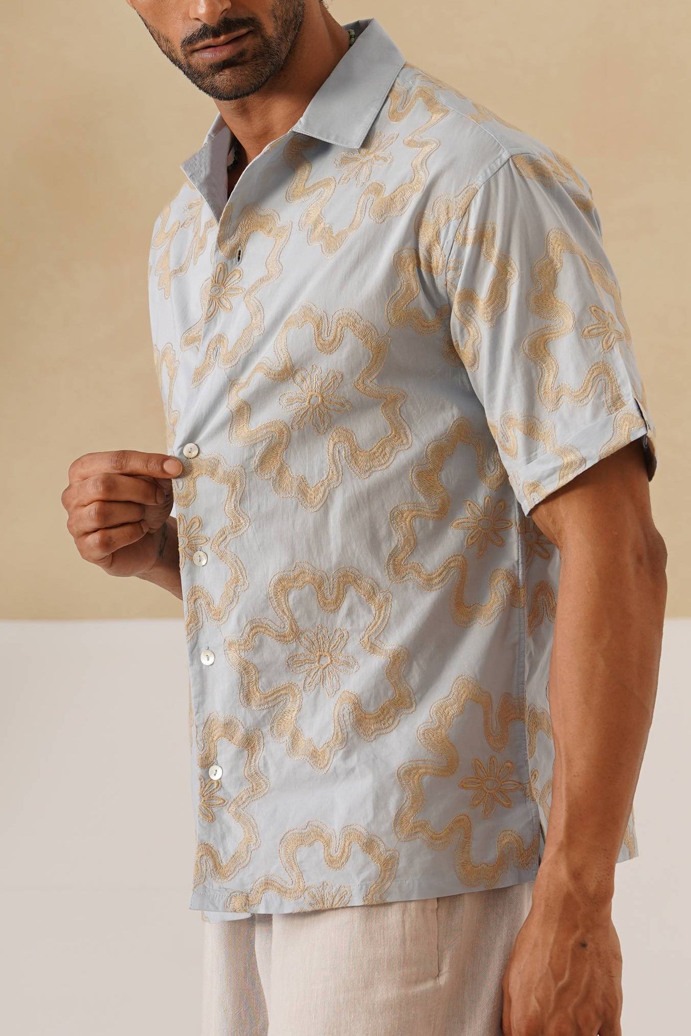 Tide & Bloom Cotton Shirt (Black)