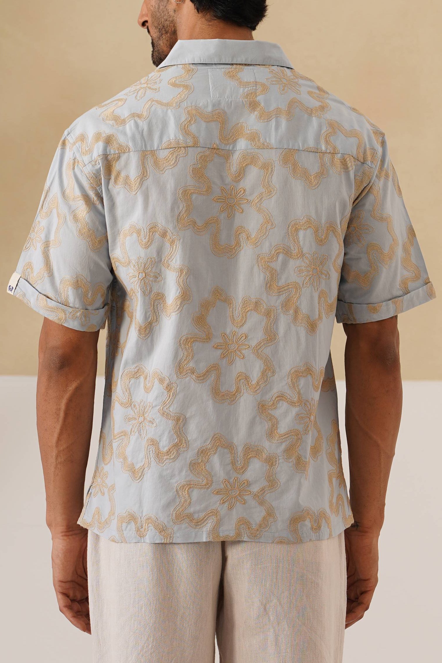 Tide & Bloom Cotton Shirt (Sky Blue)