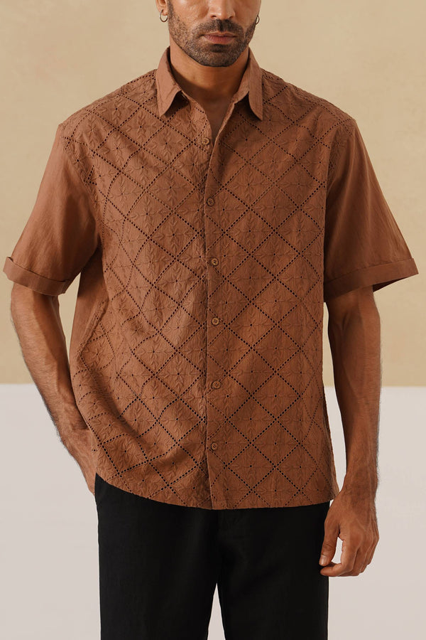 Diamond Daze 100 % Cotton Shirt (Ocean Blue)