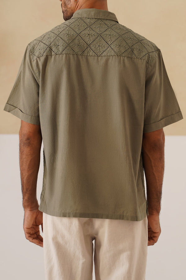 Diamond Daze 100 % Cotton Shirt (Ocean Blue)