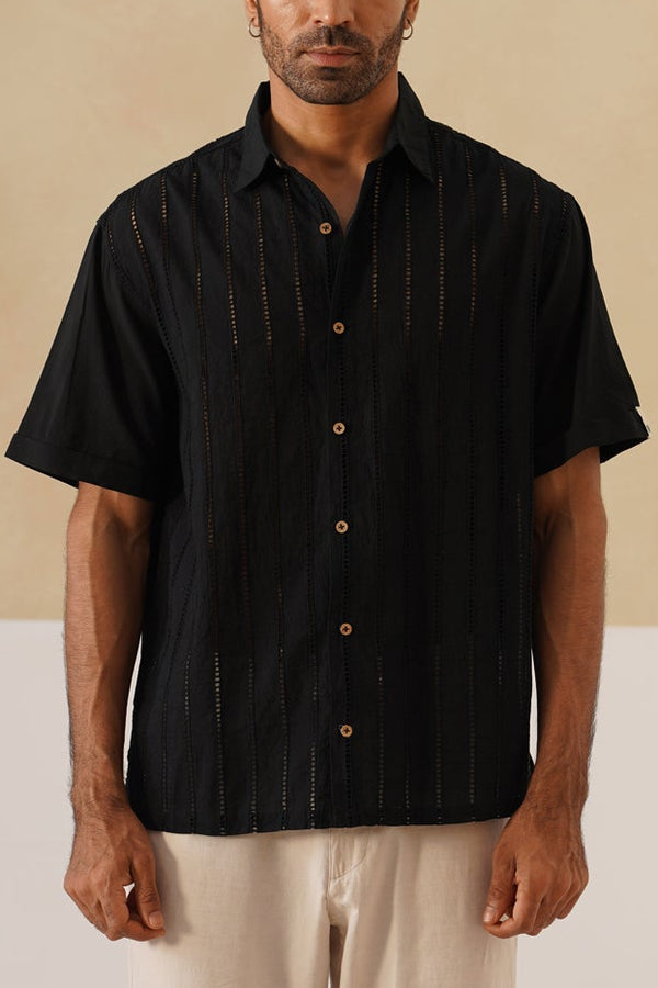 Step & Stripe 100 % Cotton Shirt (Sky Blue)