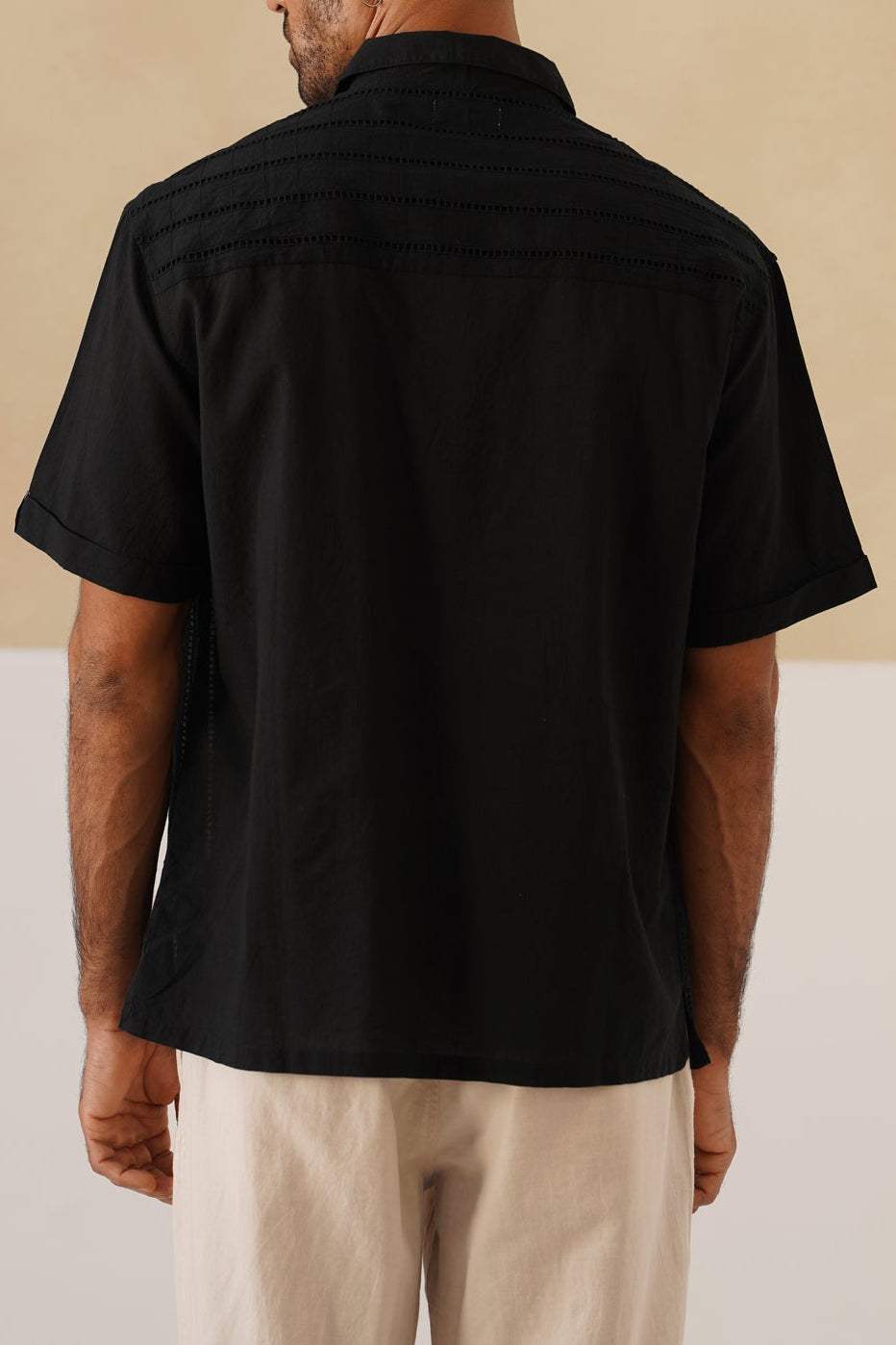 Step & Stripe 100 % Cotton Shirt (Midnight Black)