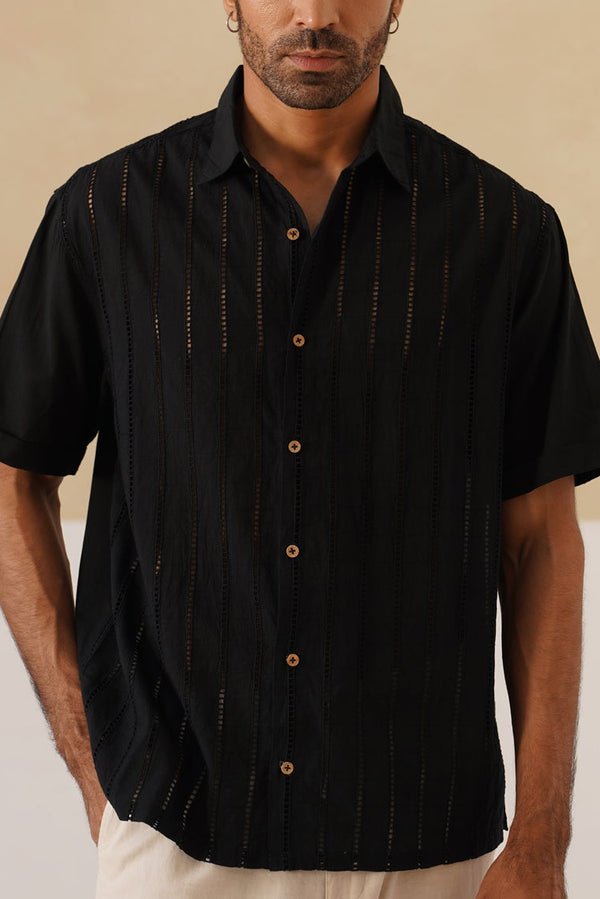 Step & Stripe 100 % Cotton Shirt (Sky Blue)