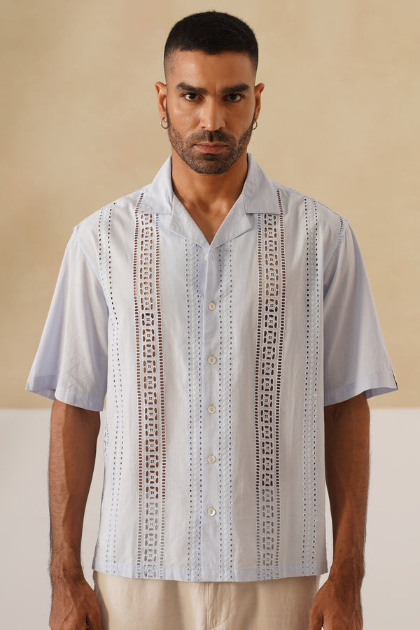 Coastal Lattice 100 % Cotton Shirt