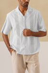 Coastal Lattice 100 % Cotton Shirt