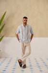 Coastal Lattice 100 % Cotton Shirt