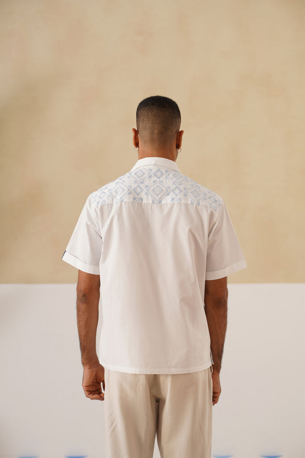 Frosted Geometry Cotton Shirt