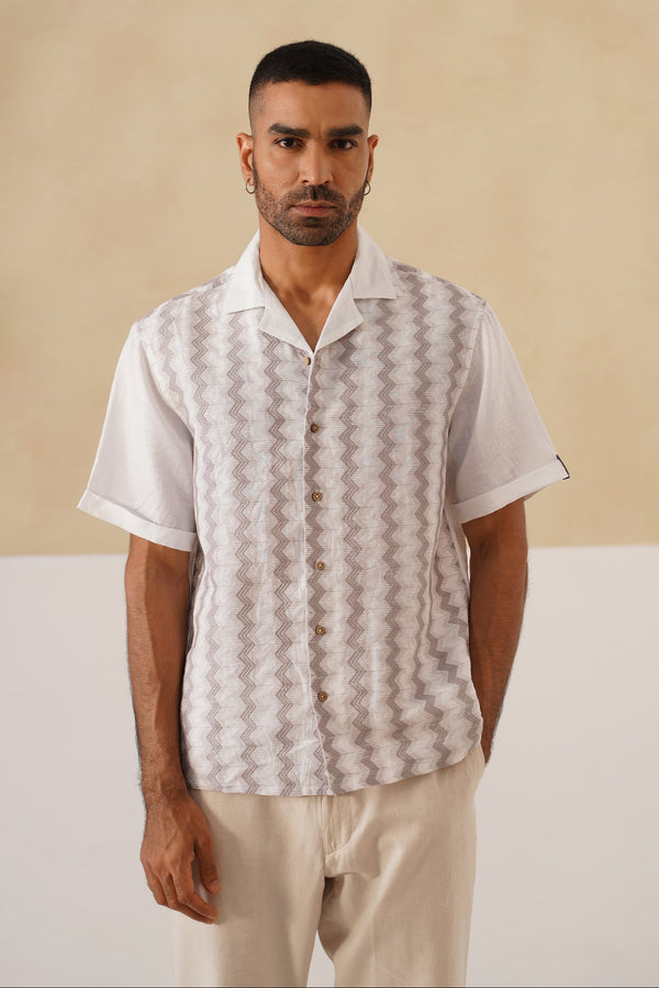 Waveform Cotton Linen Shirt
