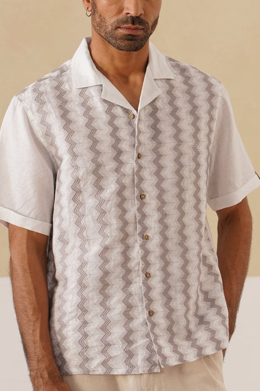 Waveform Cotton Linen Shirt