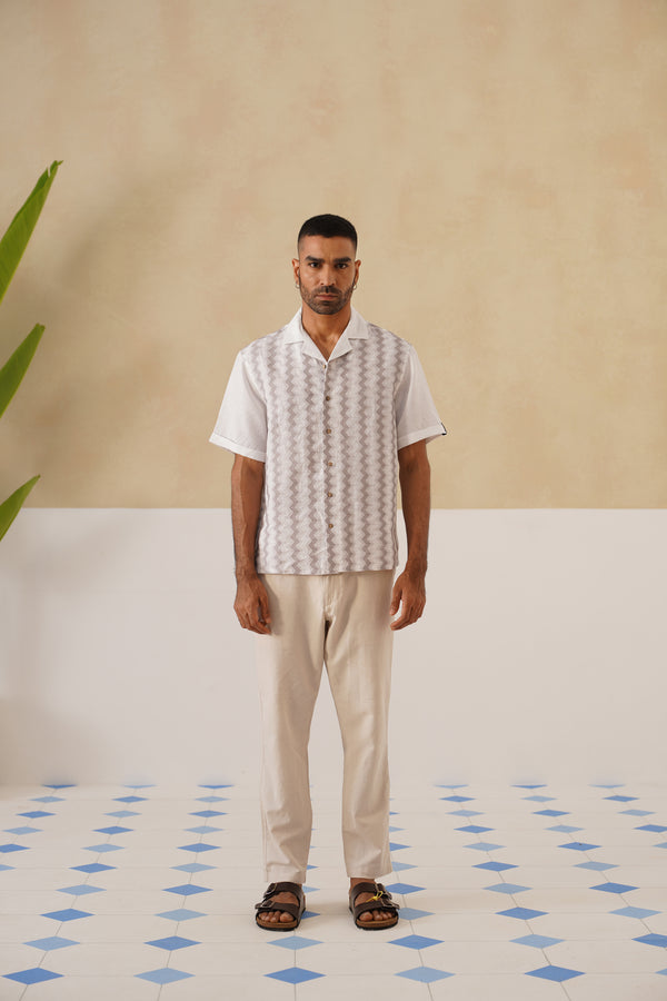 Waveform Cotton Linen Shirt