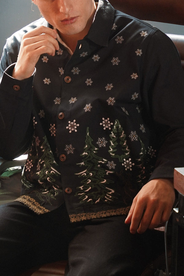 Evergreen Pines Oversized Shacket