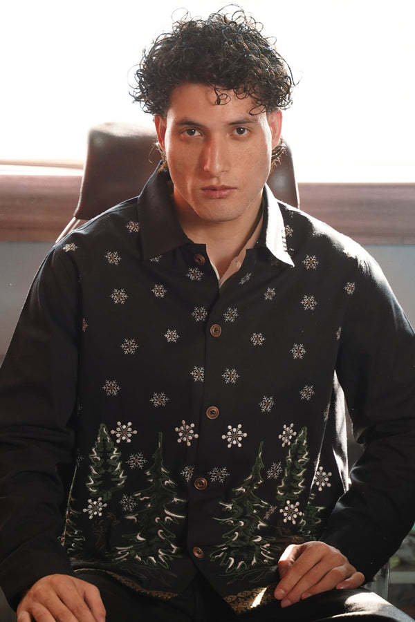 Evergreen Pines Oversized Shacket