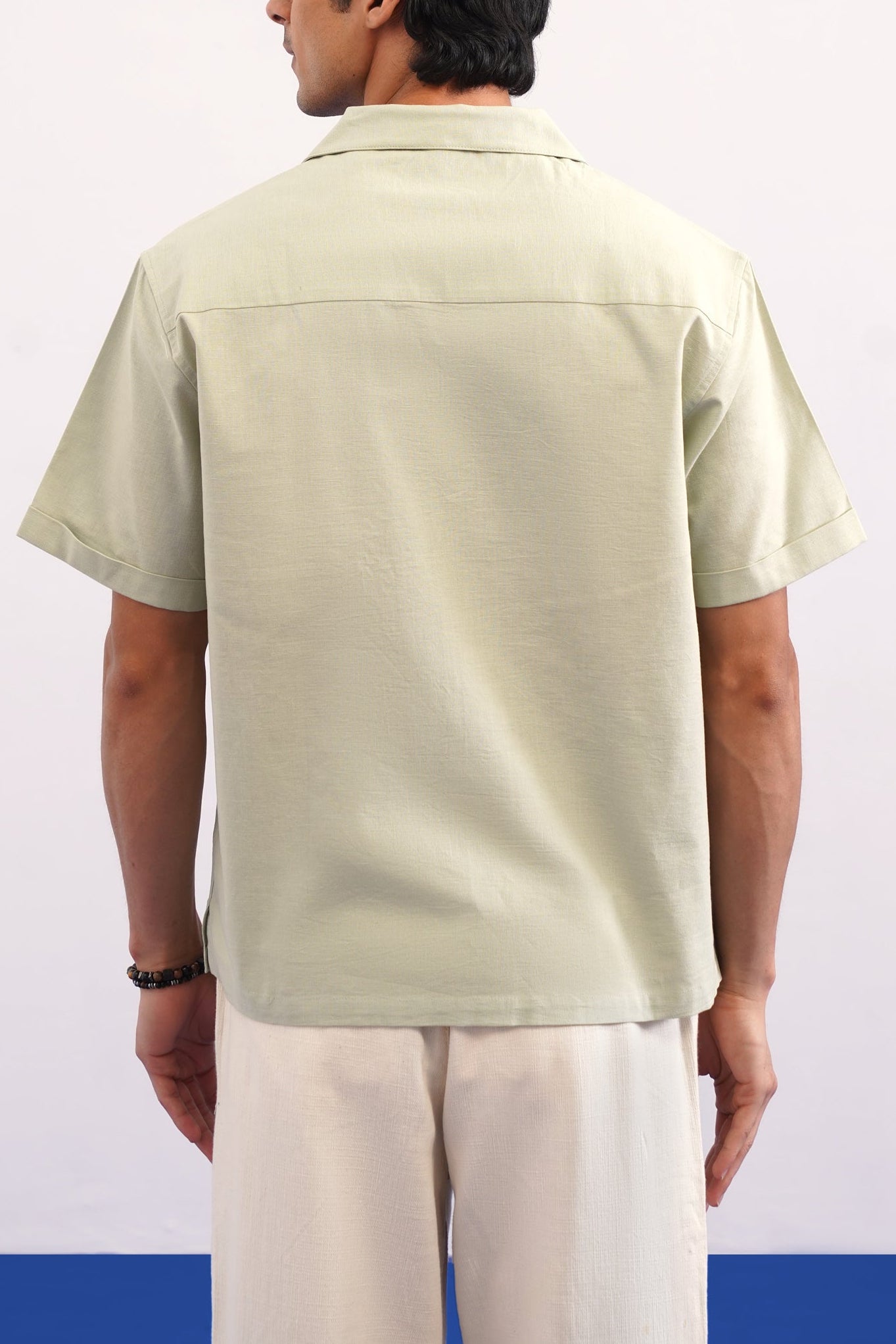 BAMBOO DRIFT COTTON LINEN SHIRT - SEA SAGE