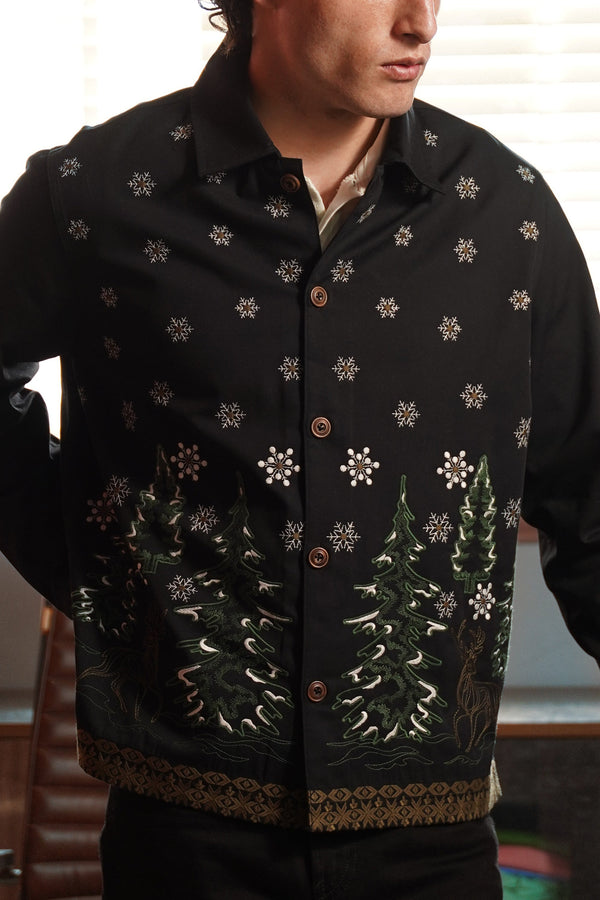 Evergreen Pines Oversized Shacket