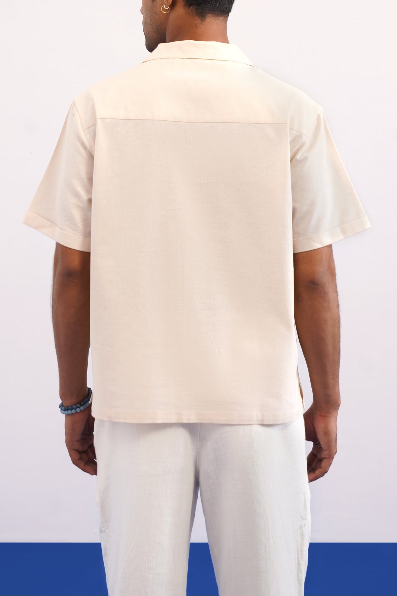 BAMBOO DRIFT COTTON LINEN SHIRT - ECRU SAND