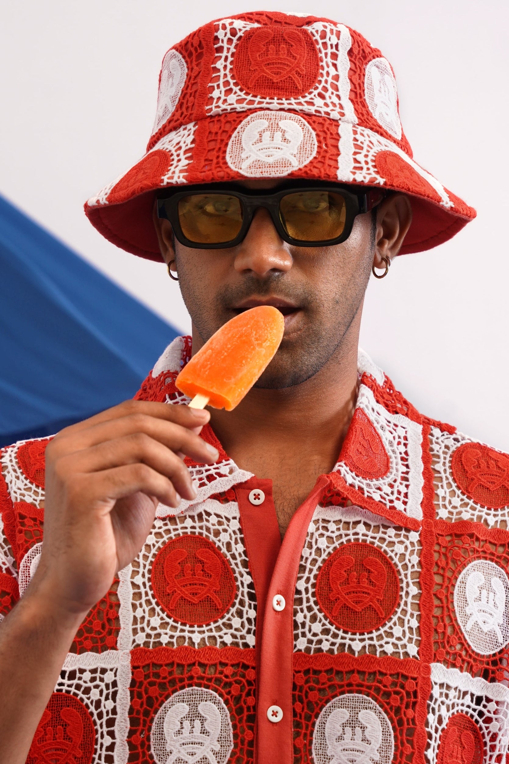 KRABANA GUIPURE BUCKET HAT - CORAL CREST